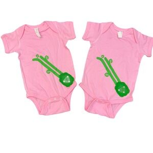 Mimo Smart‎ Baby Monitor A Set of 2 Pink Cotton Bodysuit Girl Refill 6 MO NWOT